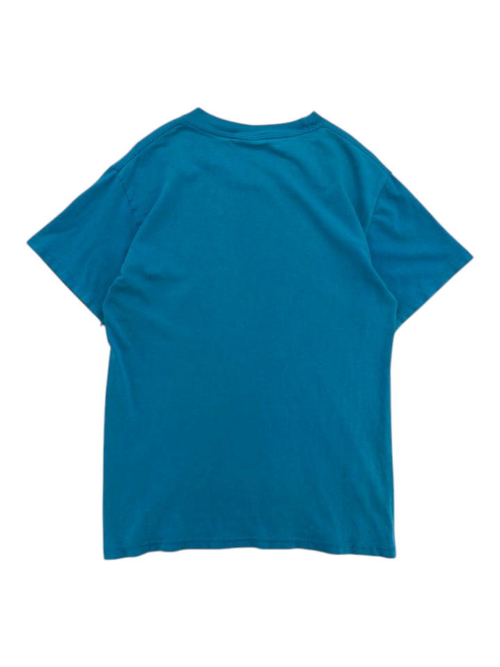 Exile Vintage 2000s Black Flag My War band t-shirt in blue, back view showing plain cotton fabric