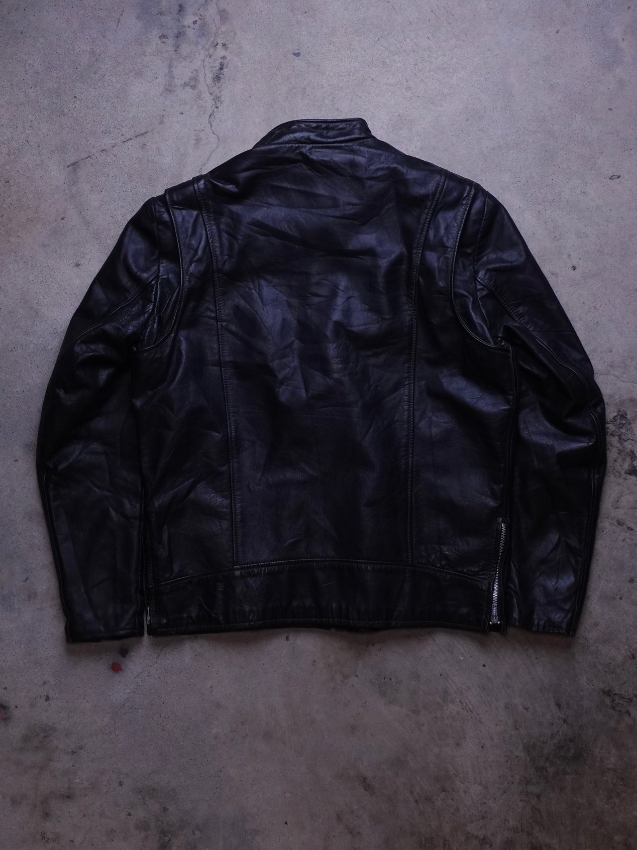 1980s - Brimco Black Cafe Racer Motorcycle Jacket