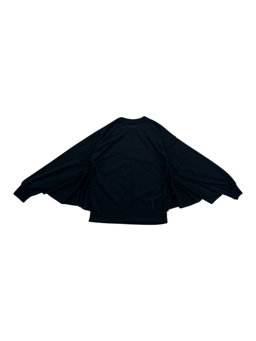 Exile Vintage black 1980s bat wing sleeve t-shirt with a crew neck and cuffed sleeves