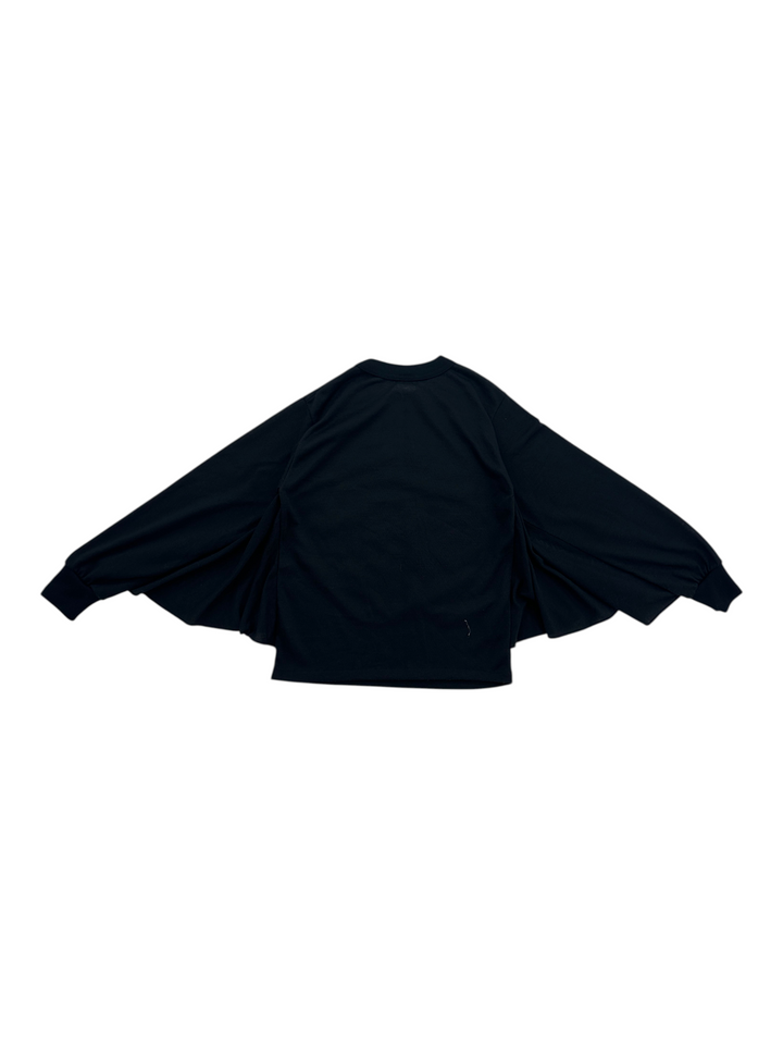 Exile Vintage black 1980s bat wing sleeve t-shirt with a crew neck and cuffed sleeves