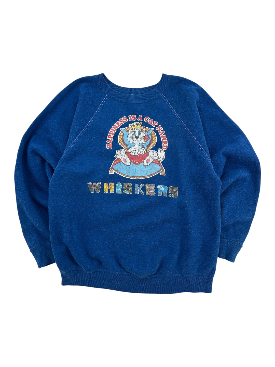 1990s Happiness Is A Cat Named Whiskers Crewneck