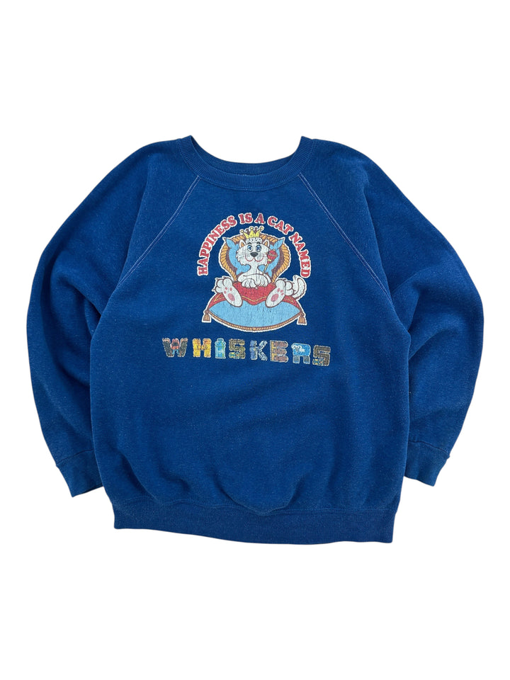 1990s Happiness Is A Cat Named Whiskers Crewneck