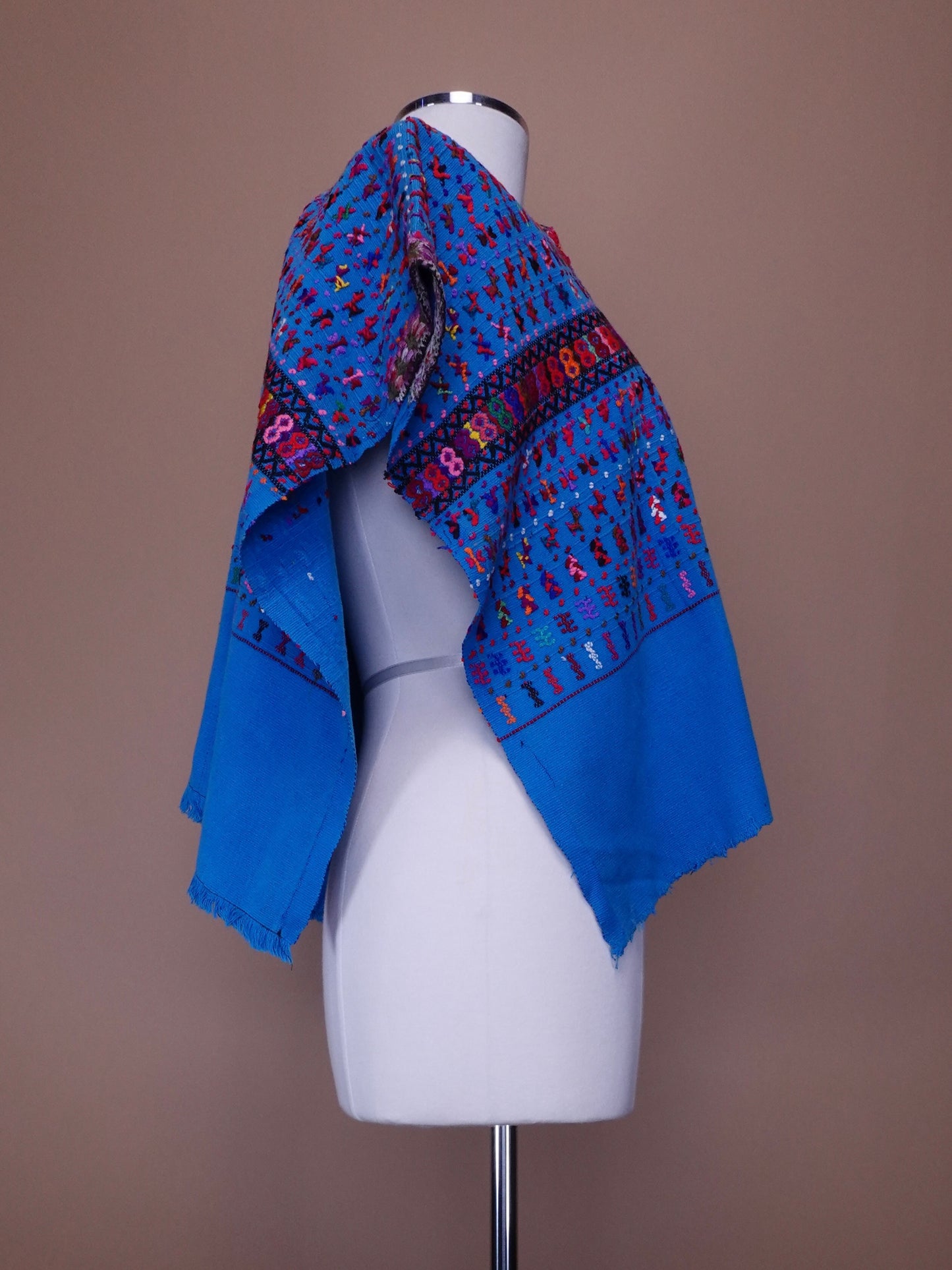 1970s - Mexican Hand Embroidered Poncho