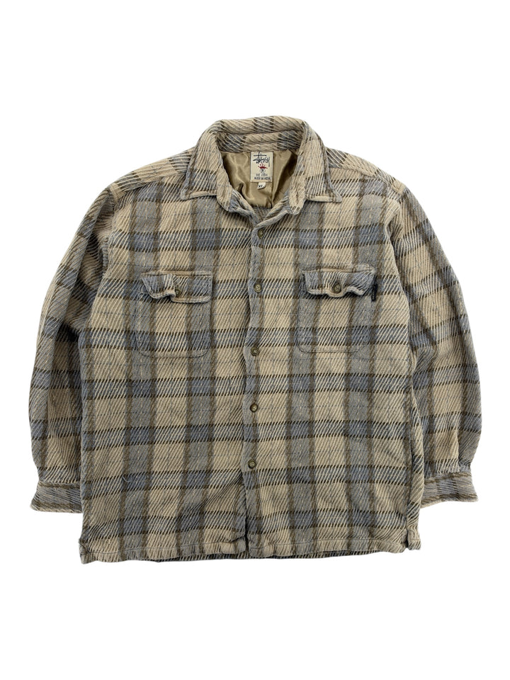 1990s Stussy Plaid Shirt Jacket