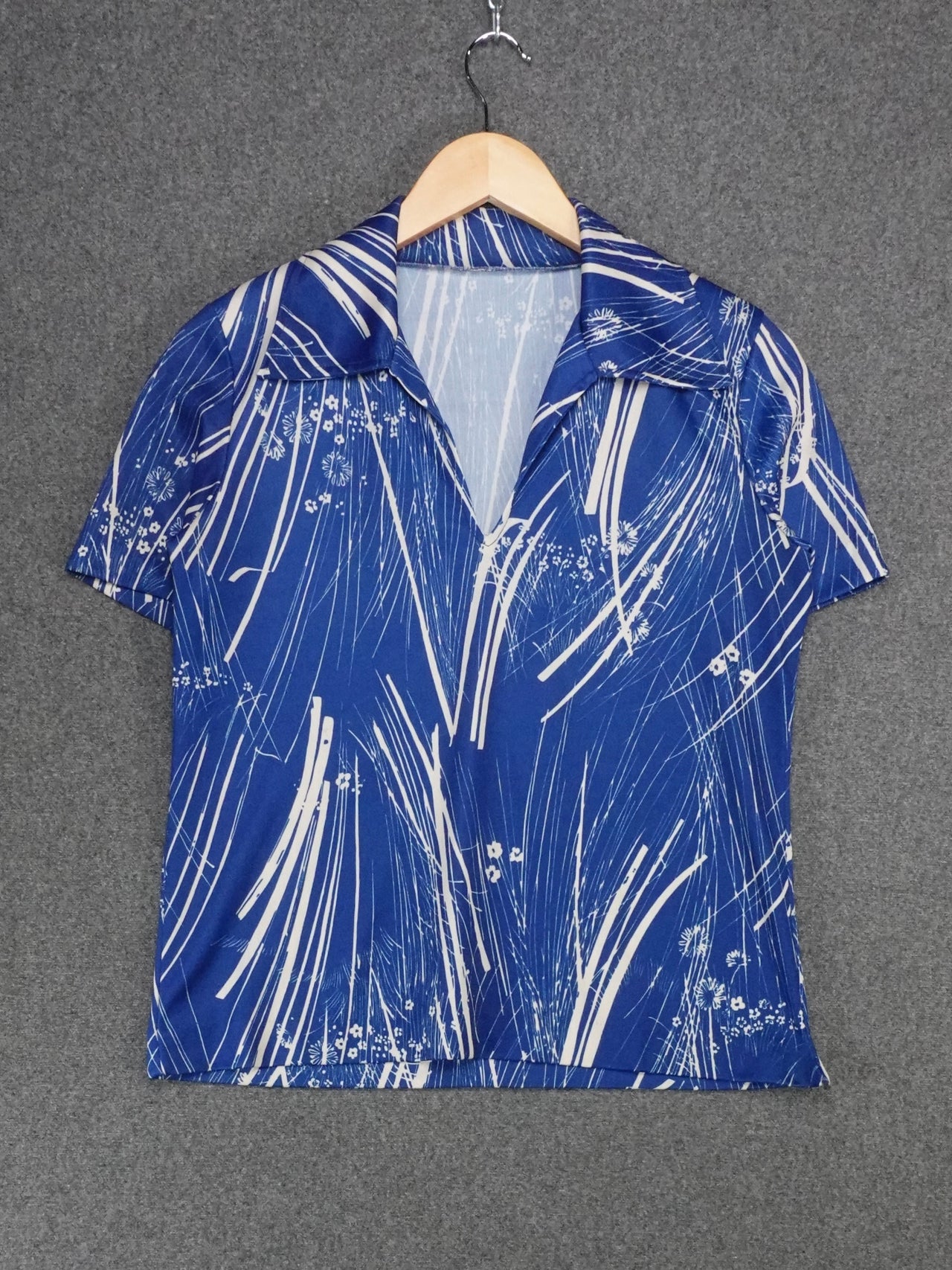 1970s - Short Sleeve Polyester Tunic Shirt