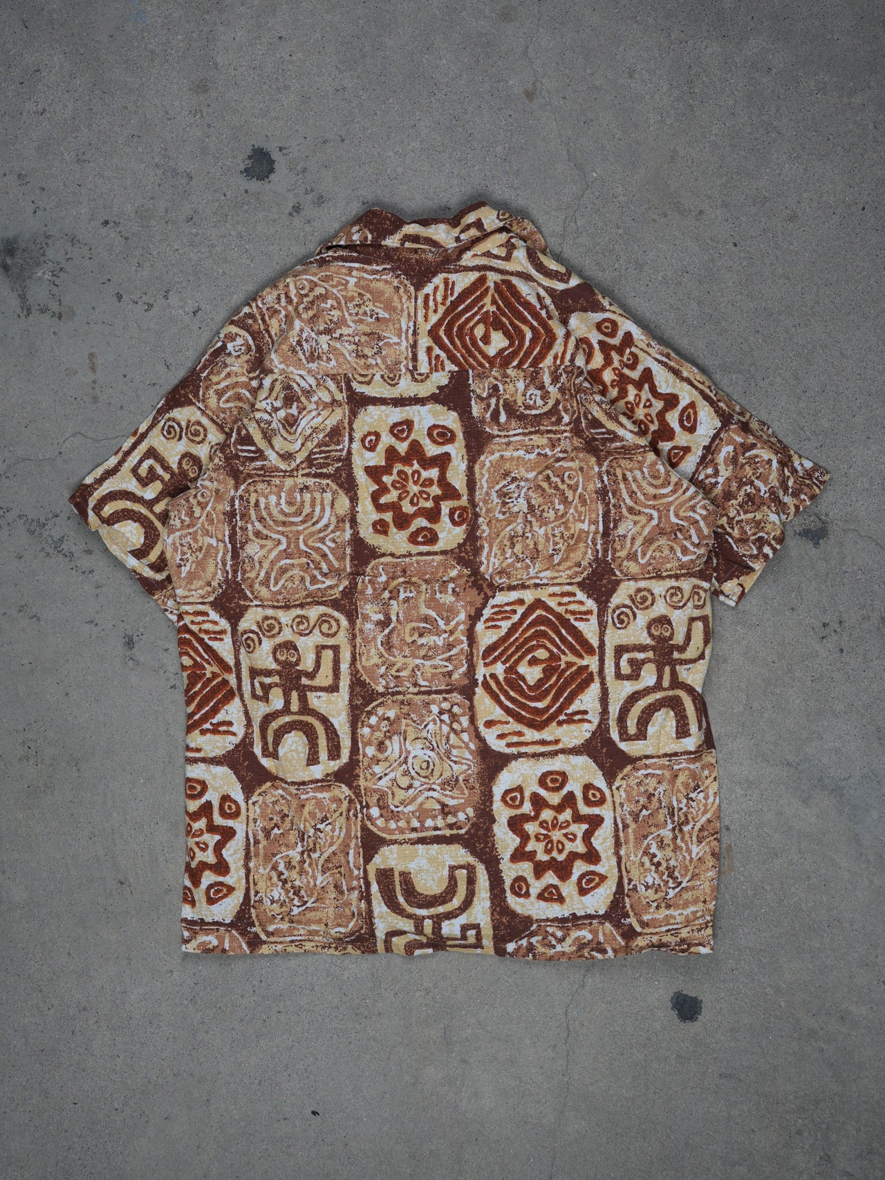 Vintage 1960s - Hawiian Sar Cloth Short Sleeve Shirt