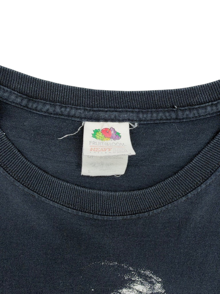 Exile Vintage 2000s Pumpkinhead T-shirt featuring a Fruit of the Loom tag on a black cotton crew neck collar