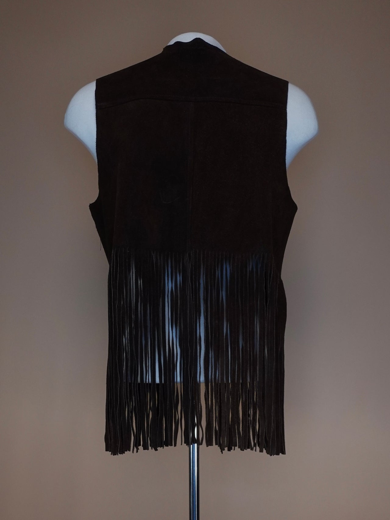 Vintage Suede Fringe Vest
