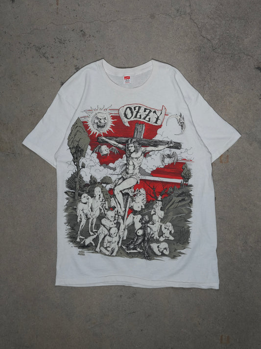 1990S - OZZY OZBORN BUBBLE PRINT T-SHIRT