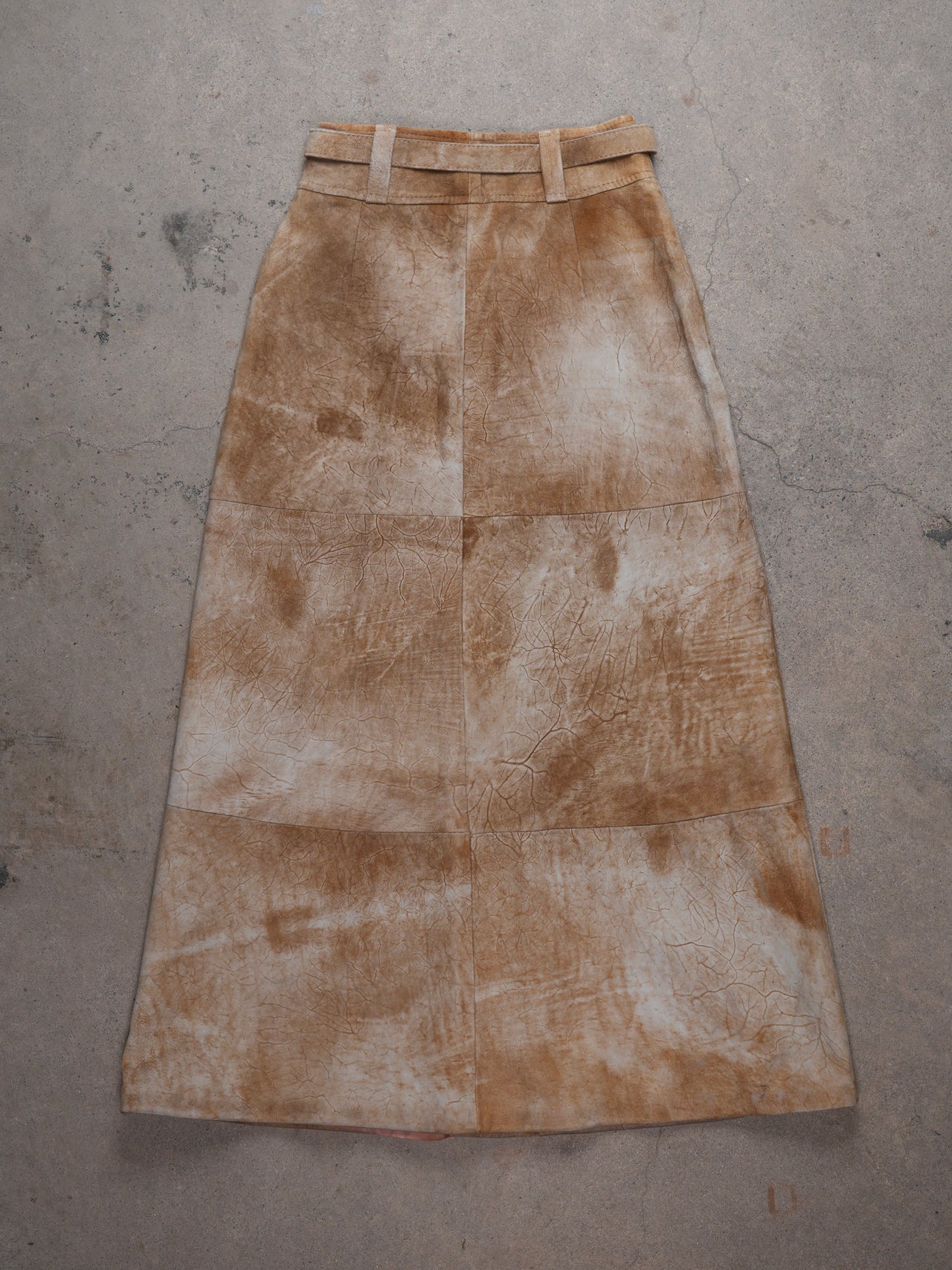 Vintage 1970s - Suede Maxi Skirt