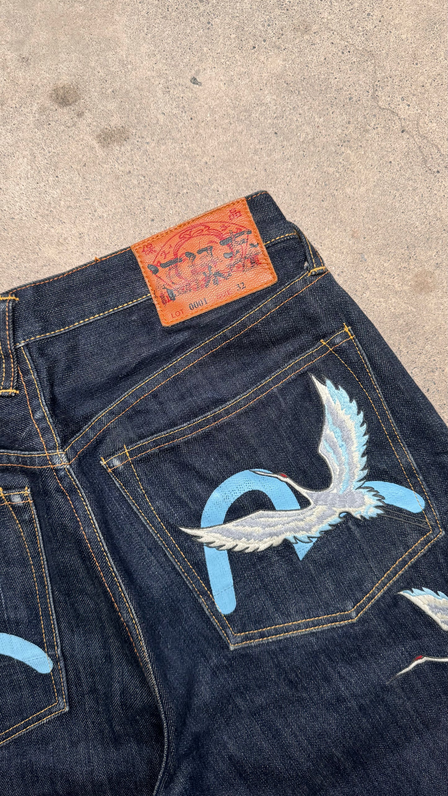 2000S - EVISU LOT 0001 JAPANESE SELVEDGE DENIM JEANS