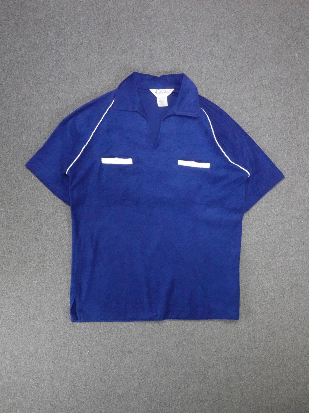 1970s - Mister Man Terry Cloth Short Sleeve Pullover Shirt