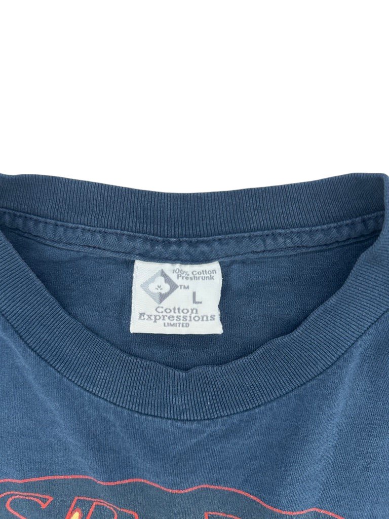 Exile Vintage navy blue 1990s SR-71 Blackbird t-shirt collar with Cotton Expressions size L tag