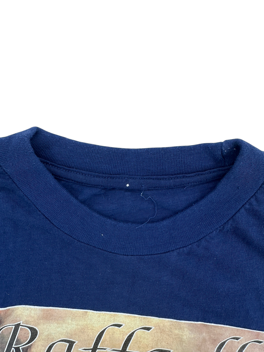 Exile Vintage 1990s blue Raffaello t-shirt crew neck detail