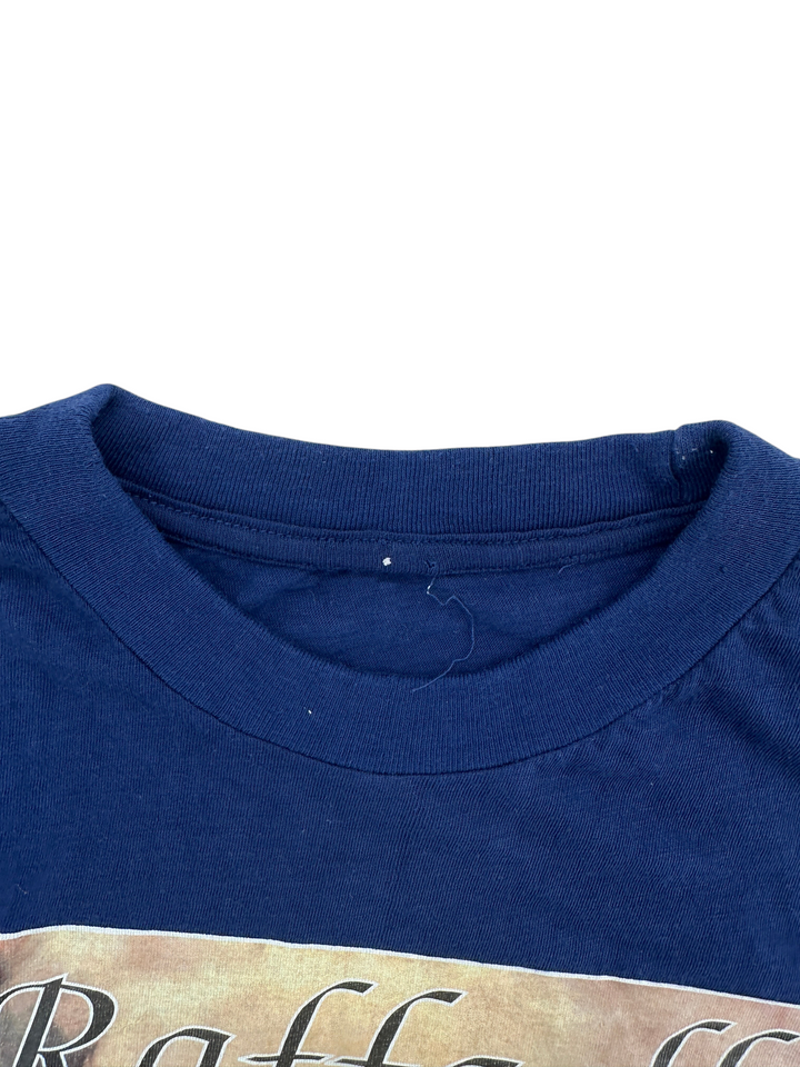 Exile Vintage 1990s blue Raffaello t-shirt crew neck detail