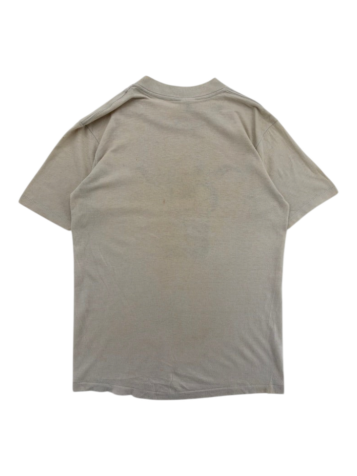 Exile Vintage 1980s beige Western graphic T-shirt, back view of a short-sleeve cotton crew neck top.