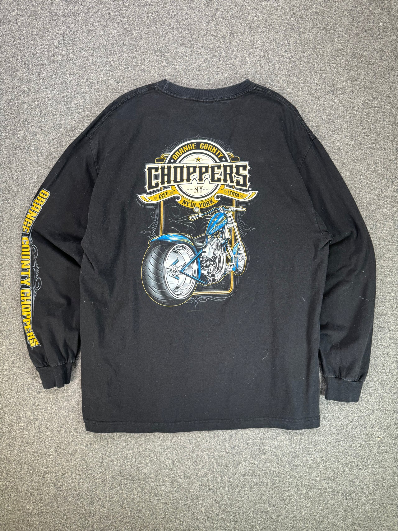 1990s - Orange Country Choppers Biker Long Sleeve T-Shirt