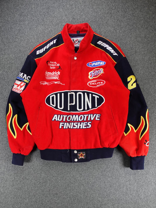 90s/2000s - NASCAR Dupont Racing Chase Authentics JH Design Advertising Jacket (Copy)