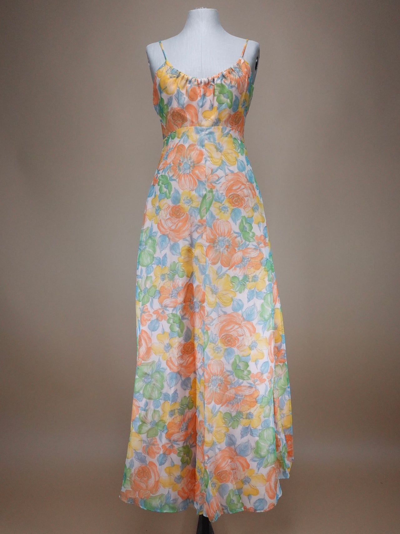 1970s - Dressy New York Creations Floral Pattern Dress