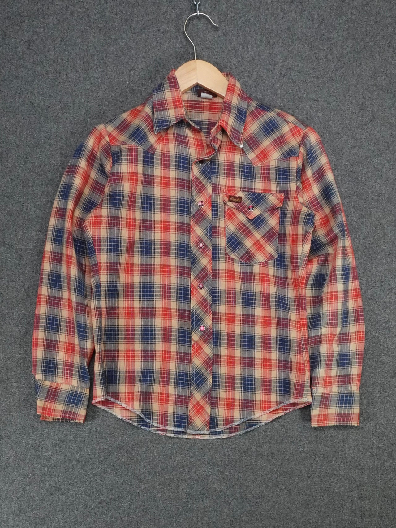 1980s - Wrangler Snap Button Western Shirt