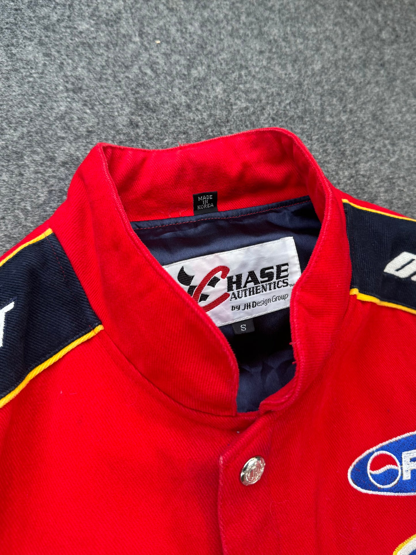 90s/2000s - NASCAR Dupont Racing Chase Authentics JH Design Advertising Jacket (Copy)