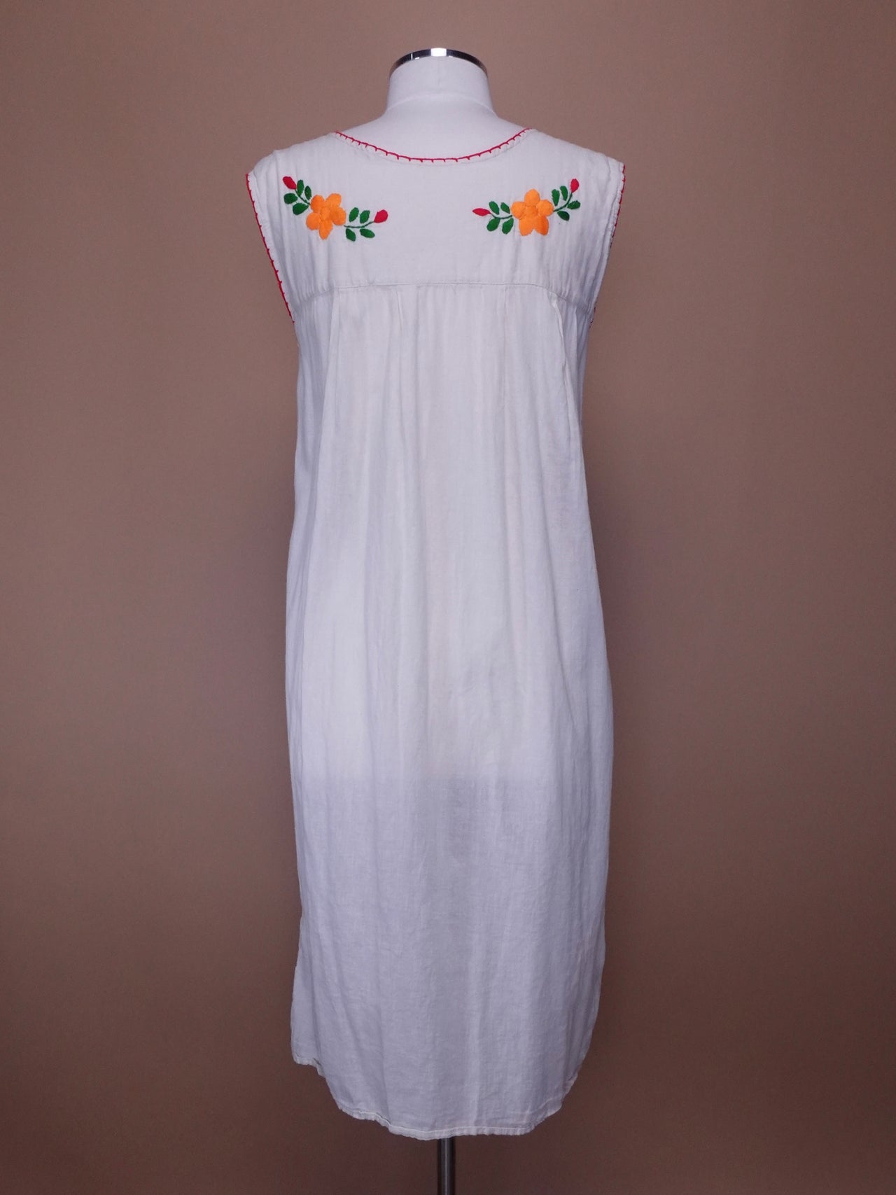 Vintage Mexican Wedding Sleeveless Dress