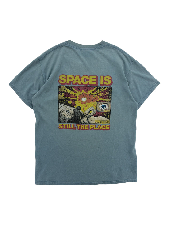 Exile Vintage 2000s The Flaming Lips Space Is The Place graphic t-shirt in faded blue with comic book style print