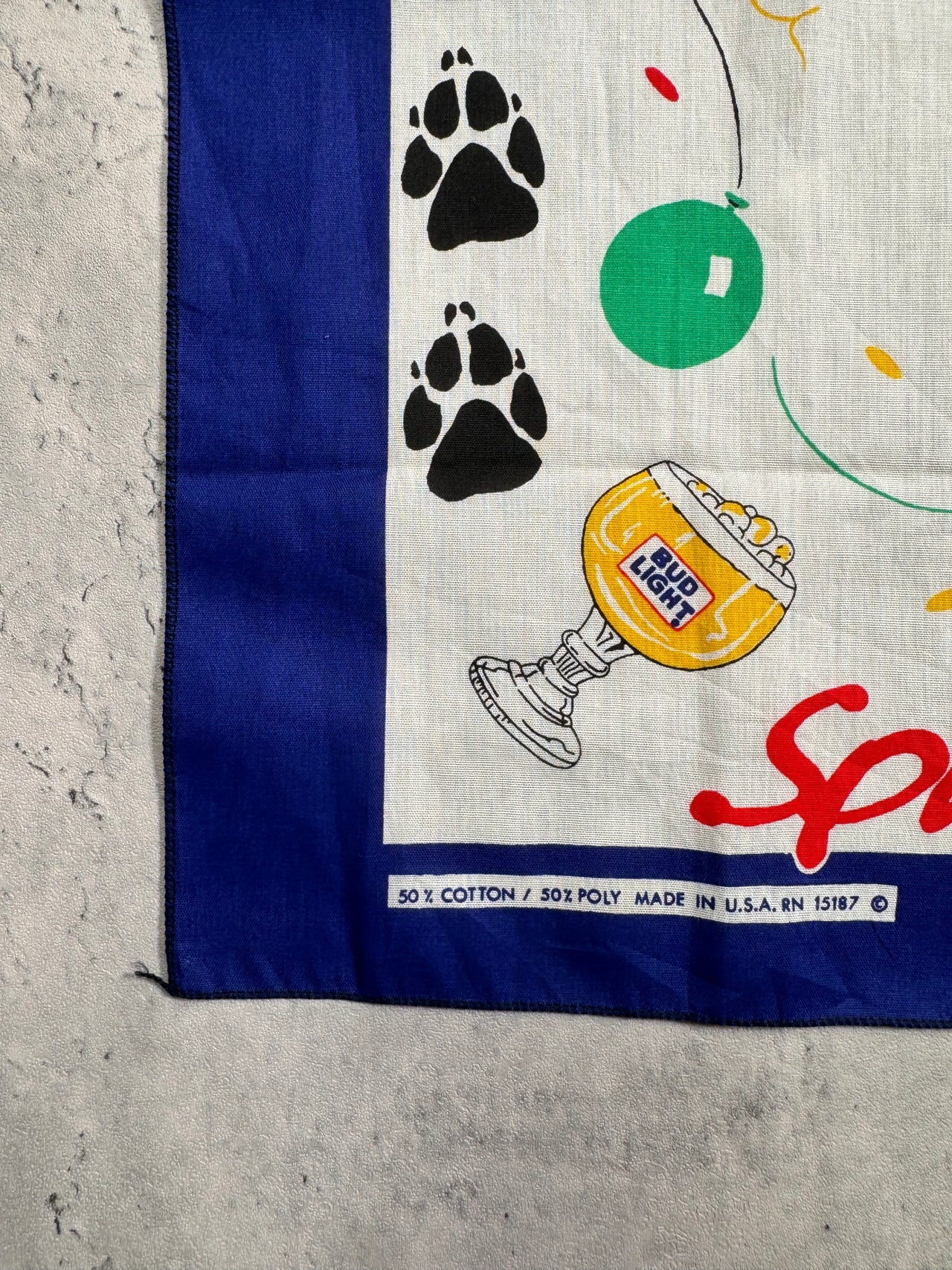 1990S - "SPUD" BUD LIGHT DOG BANDANA