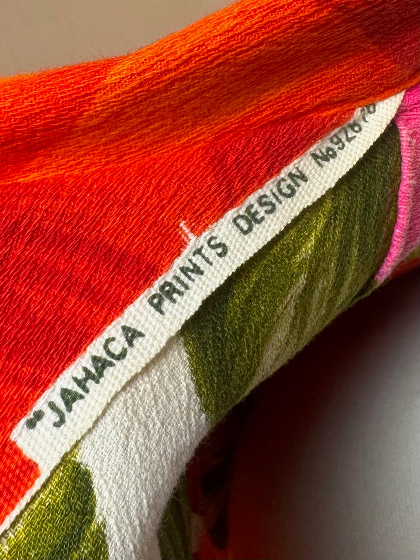 1970s - Pacific Isle Pink/Orange/Green Bar Cloth Hawaiian Shirt