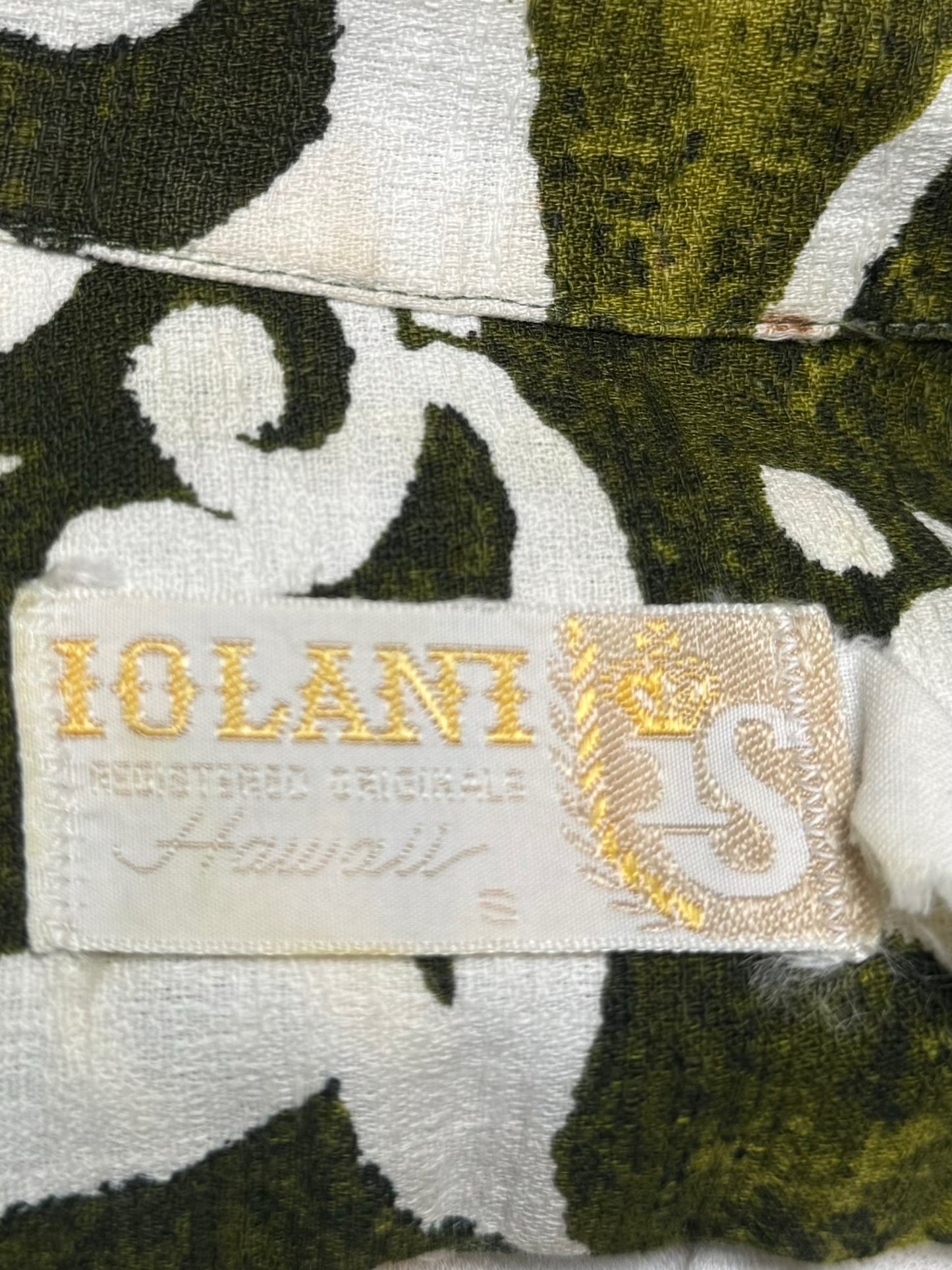 1970s - Lolani Green Bar Cloth Hawaiian Shirt