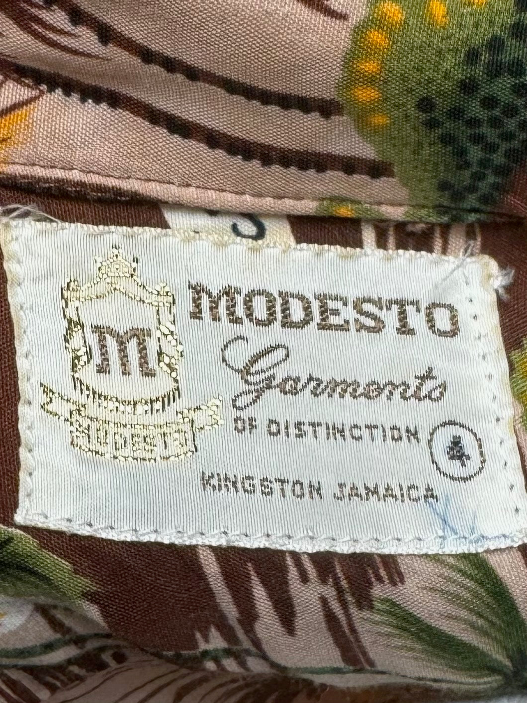 1970s - Modesto Garments Jamacian Souviner Long Sleeve Shirt