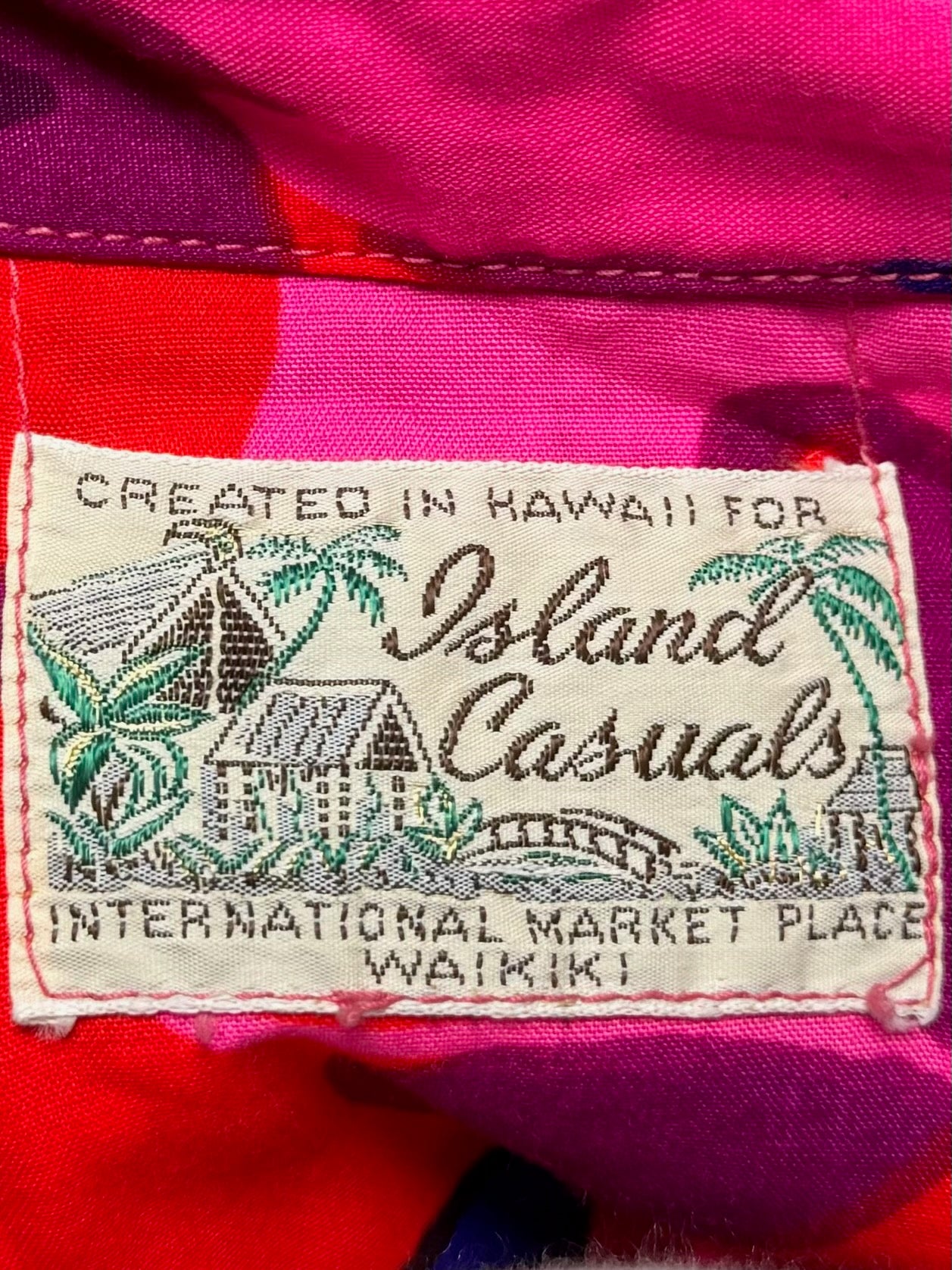 Vintage 1960s - Island Casuals Bright Multi Color Hawaiian Shirt  Shirt