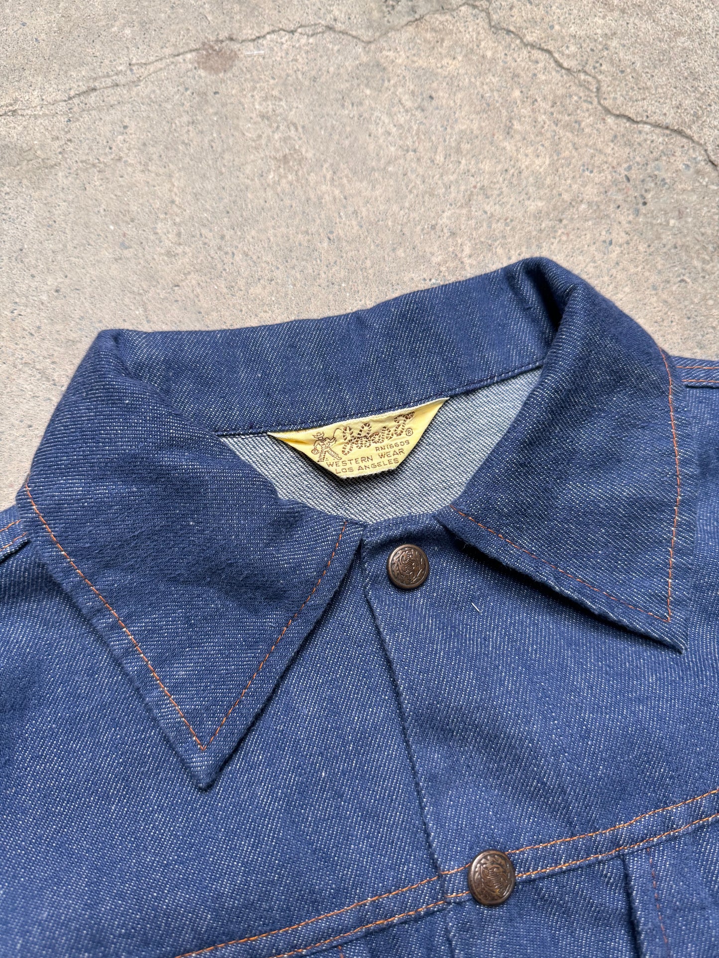 1960S - "J BAR" WESTERN WEAR DENIM JACKET