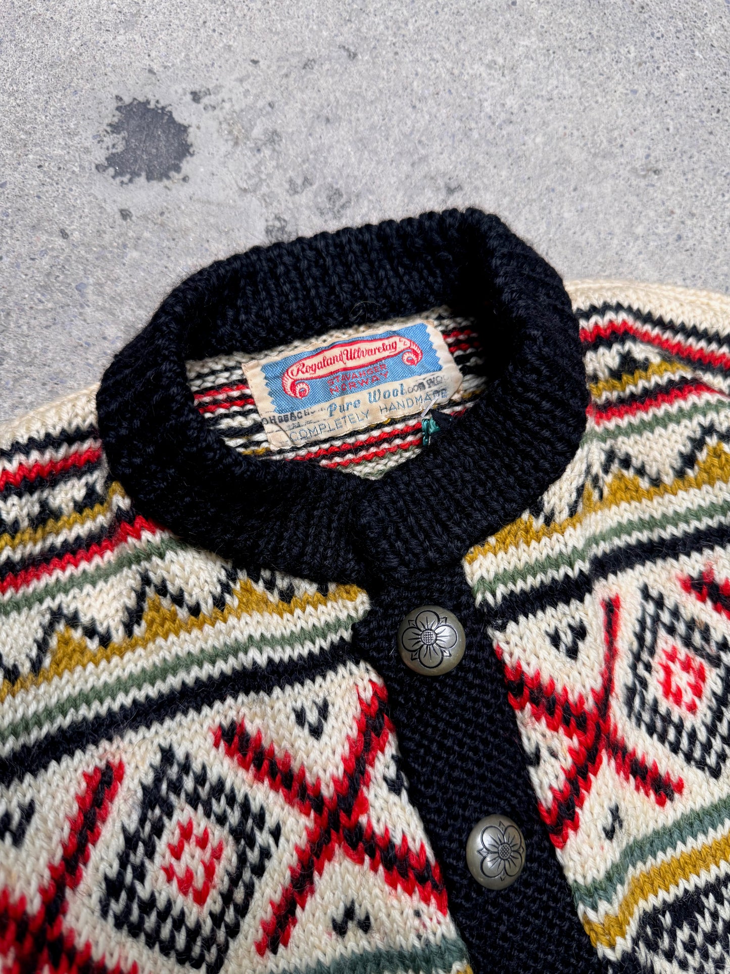 1960S - NORWEGIAN KNIT WOOL SWEATER