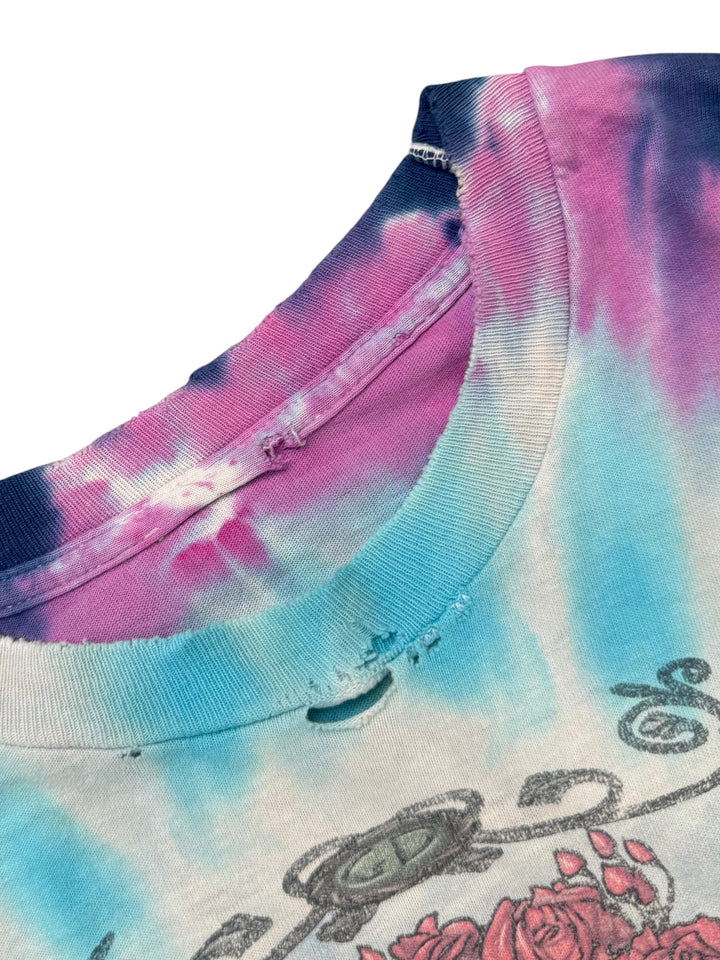 1990s The Grateful Dead Tie Die Skeleton Distressed T-Shirt