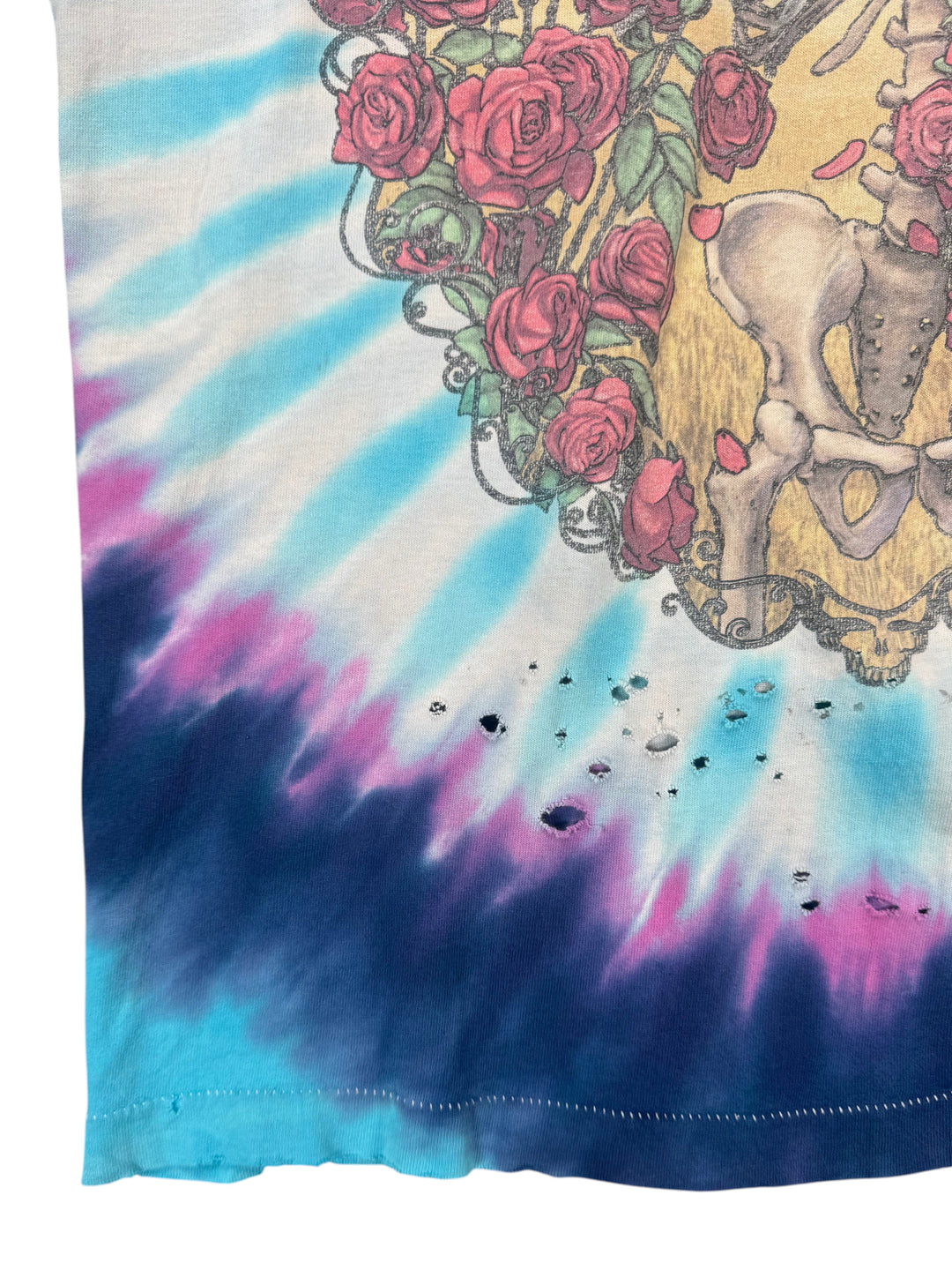 1990s The Grateful Dead Tie Die Skeleton Distressed T-Shirt