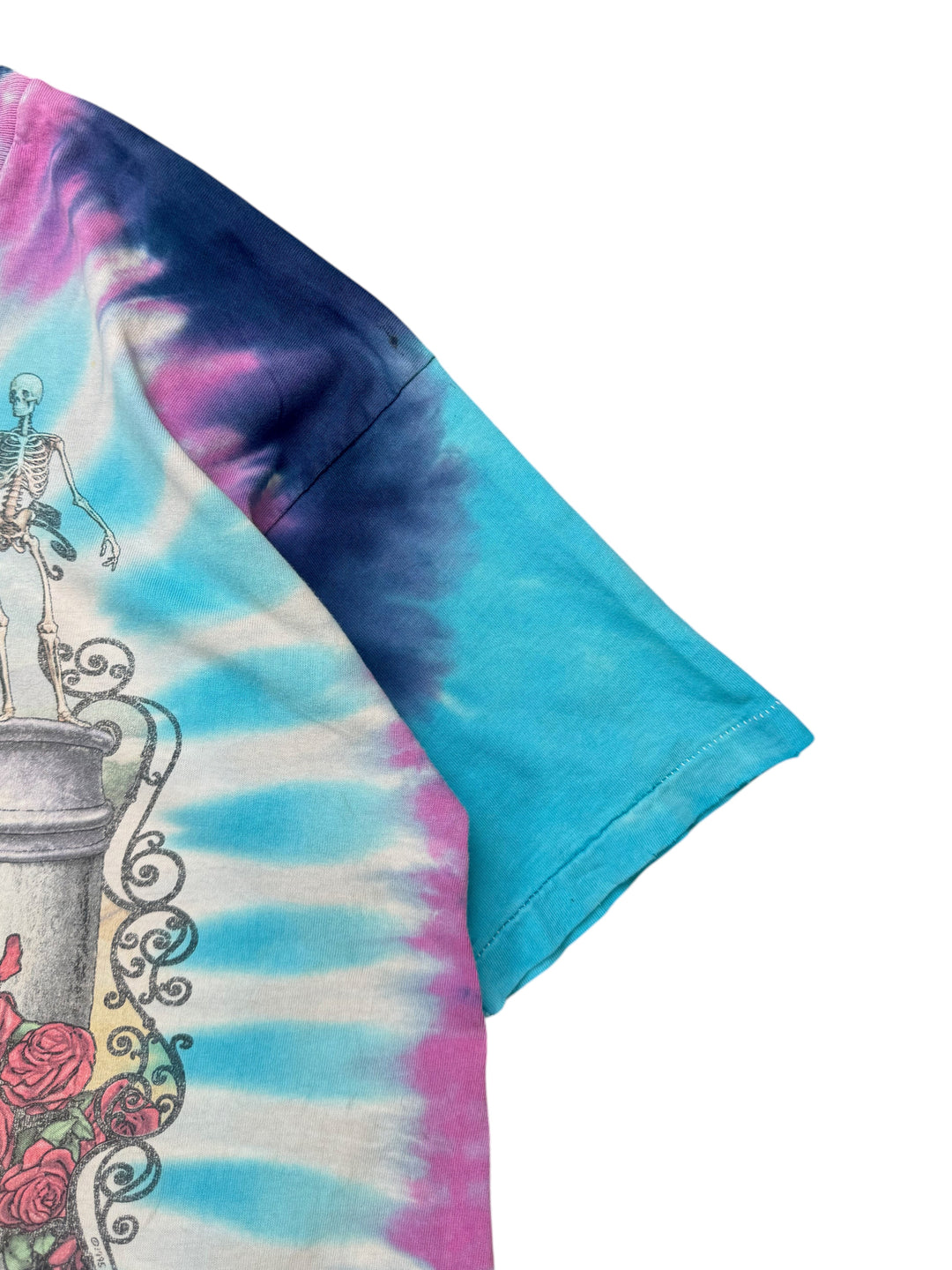 1990s The Grateful Dead Tie Die Skeleton Distressed T-Shirt
