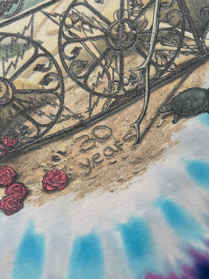 1990s The Grateful Dead Tie Die Skeleton Distressed T-Shirt