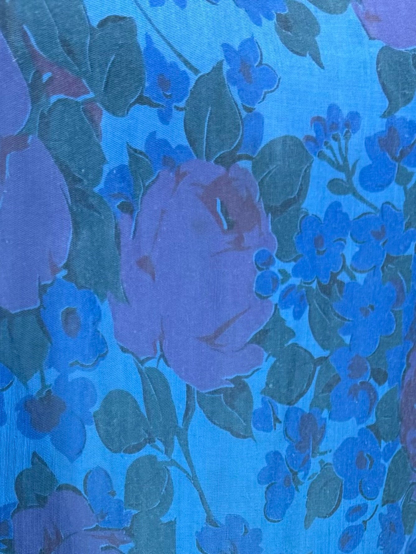 Vintage 1940s | Blue Floral Day Dress