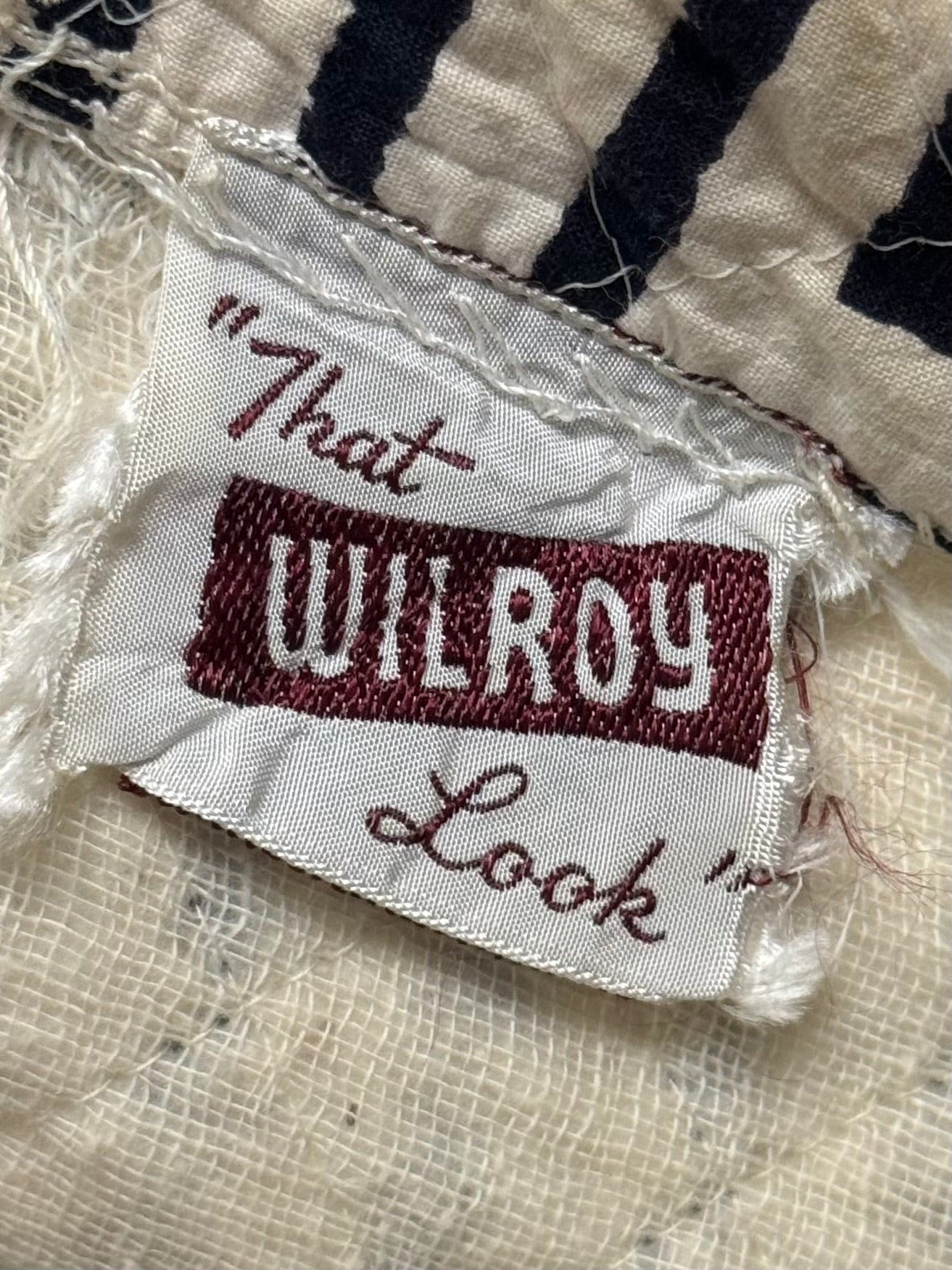 Vintage 1950s | Quilted MCM Print Knee Length Dress | "That Wilroy Look"