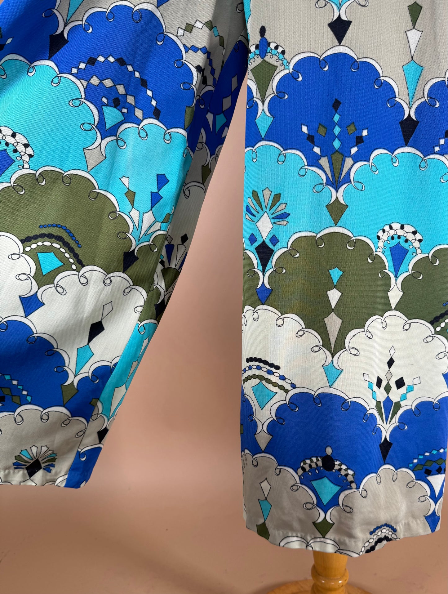 Vintage 1960s/70s | Art Deco "Fashions by Marilyn New York" Palazzo Leg Jumpsuit With Necktie