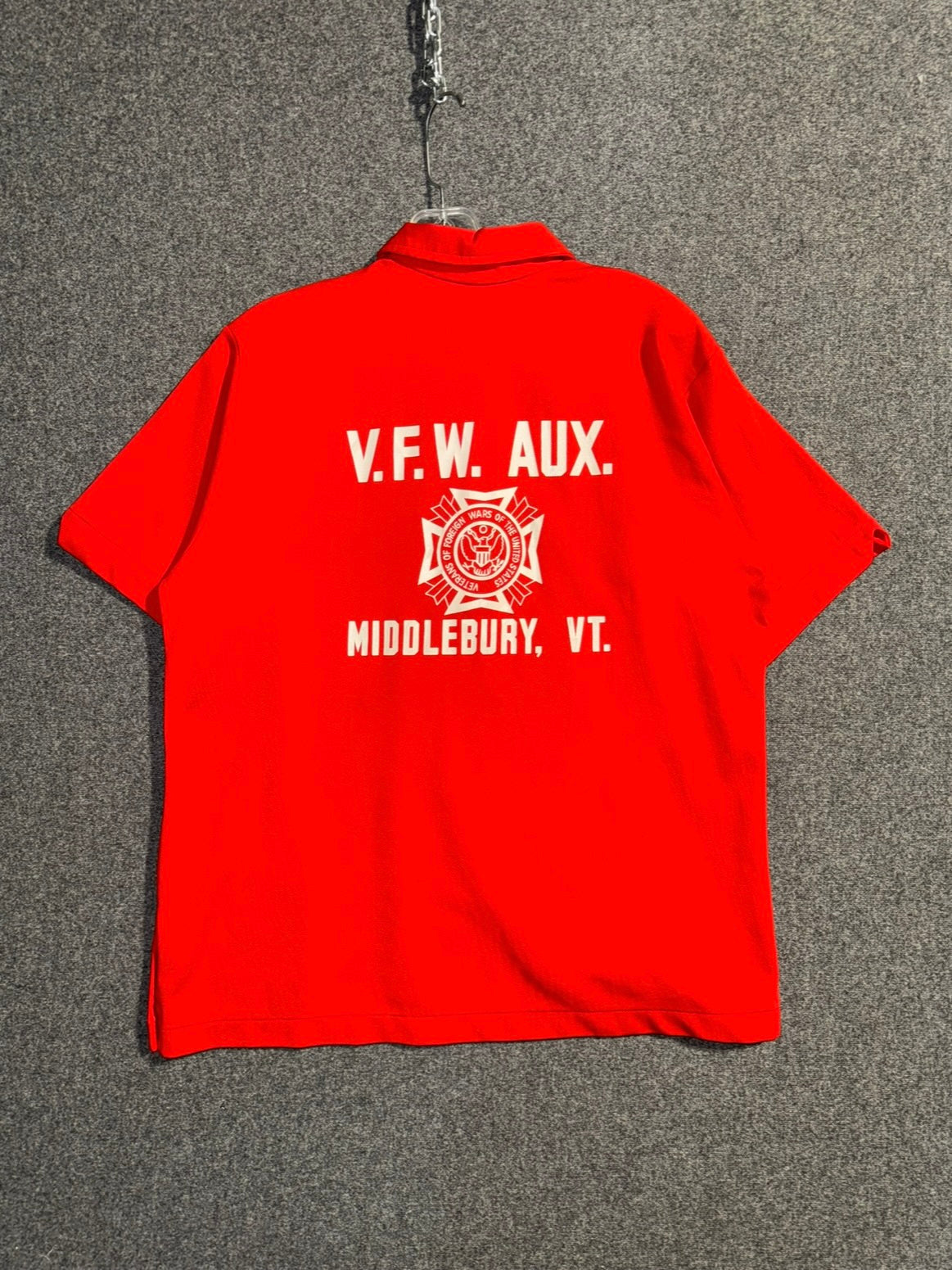 1980s | Red Hilton "Middleberry Veterans" Bowling Shirt