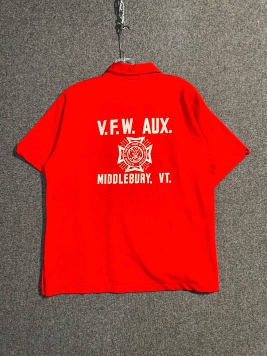 1980s | Red Hilton "Middleberry Veterans" Bowling Shirt