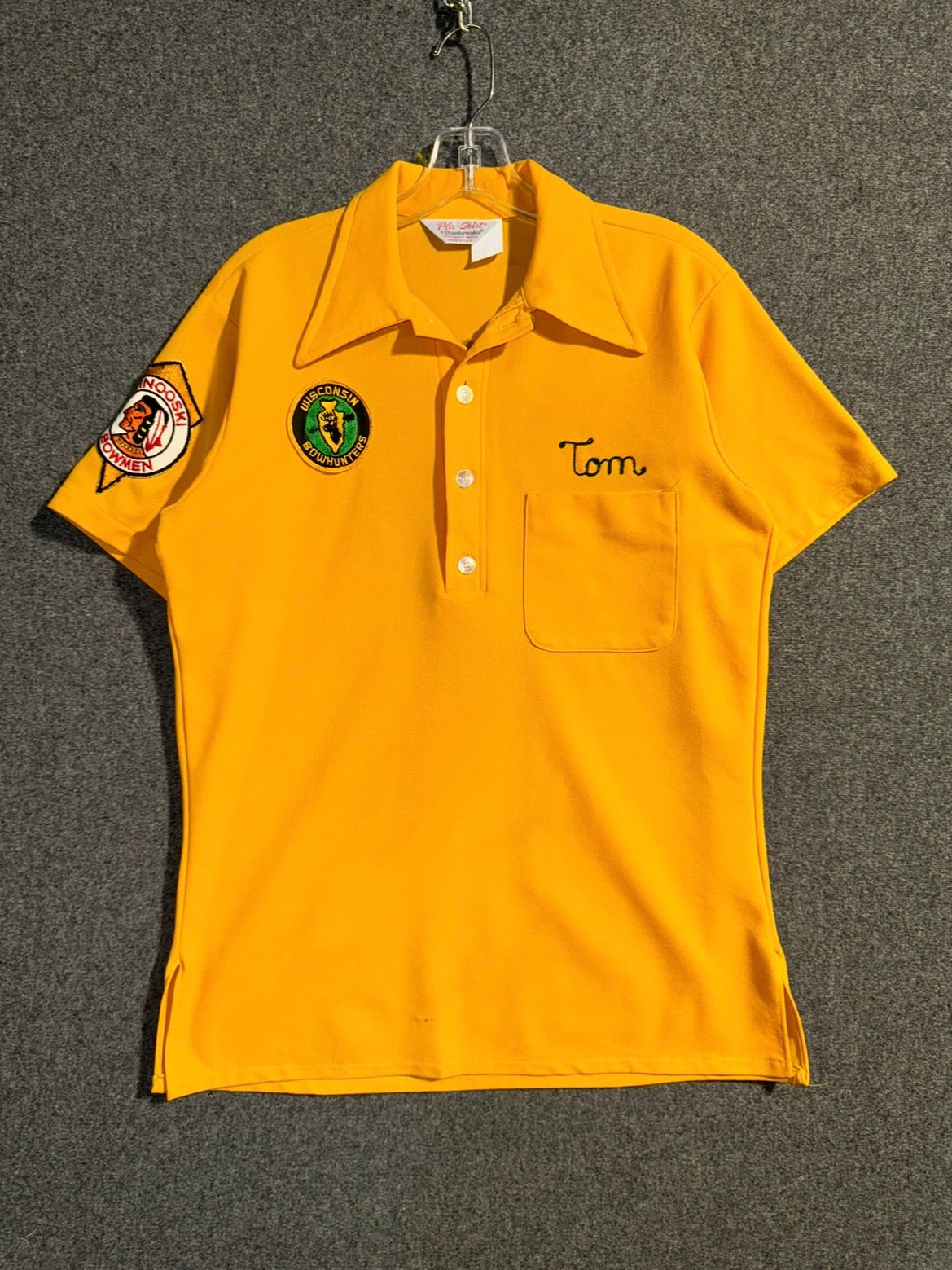1970s | Yellow Dunbrook Winoski Bowmen Bowling Shirt