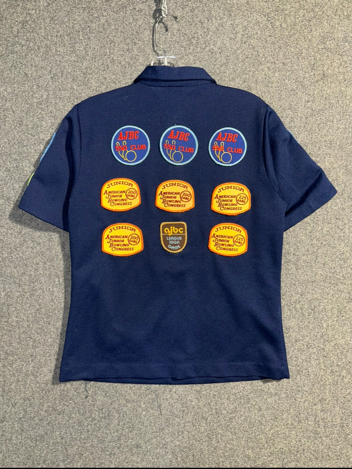 1970s | Blue Hilton Patch Adorned Bowling Shirt