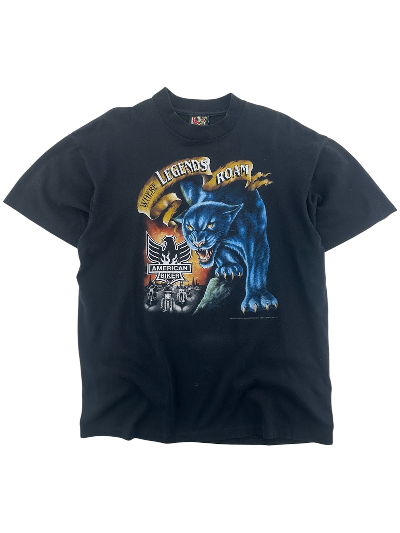 1990s 3D Emblem "Where Legends Roam" T-shirt