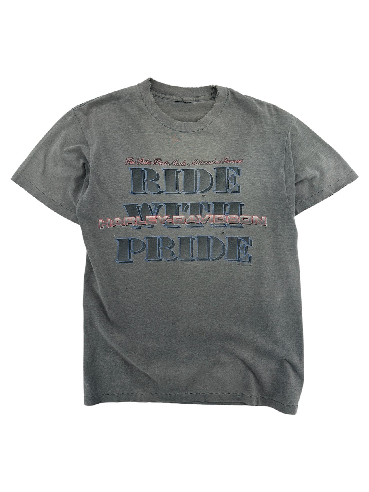 1992 Harley-Davidson Ride With Pride Faded T-shirt