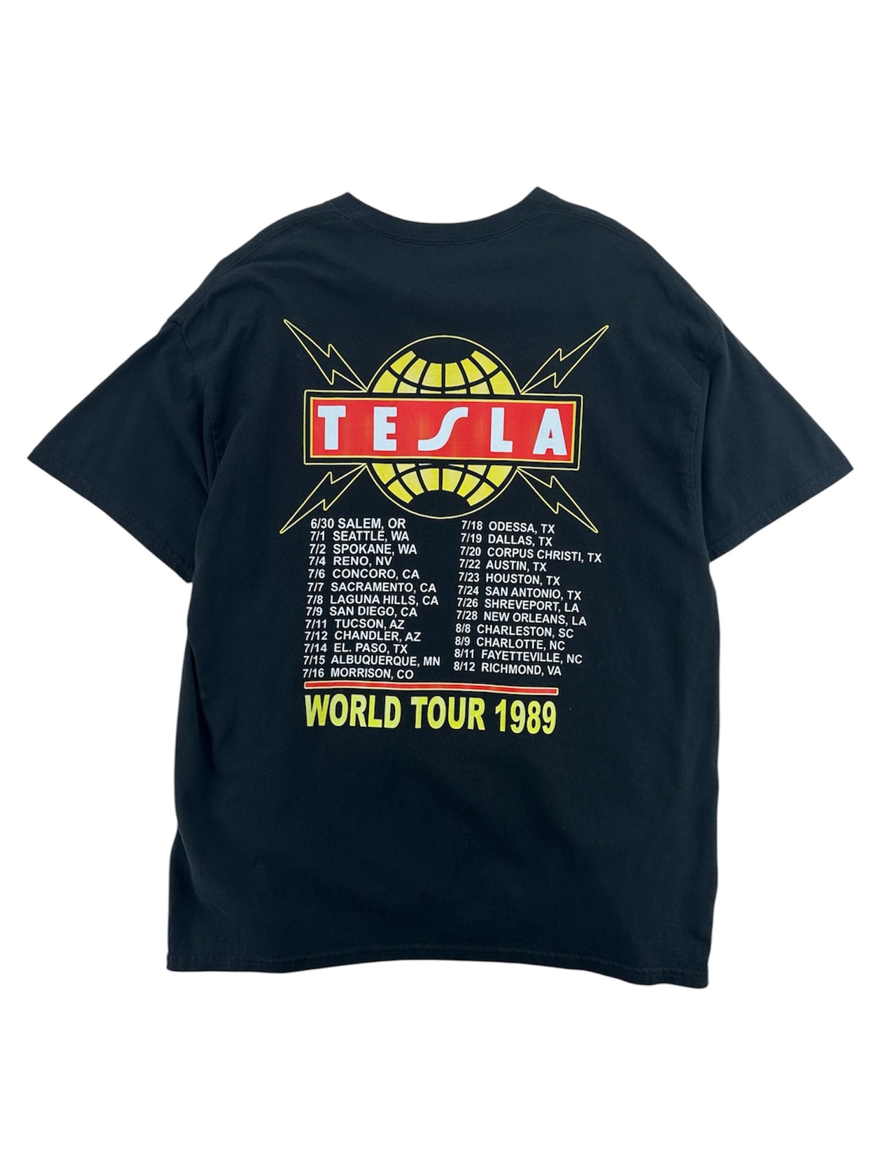 1989 Tesla World Tour T-shirt