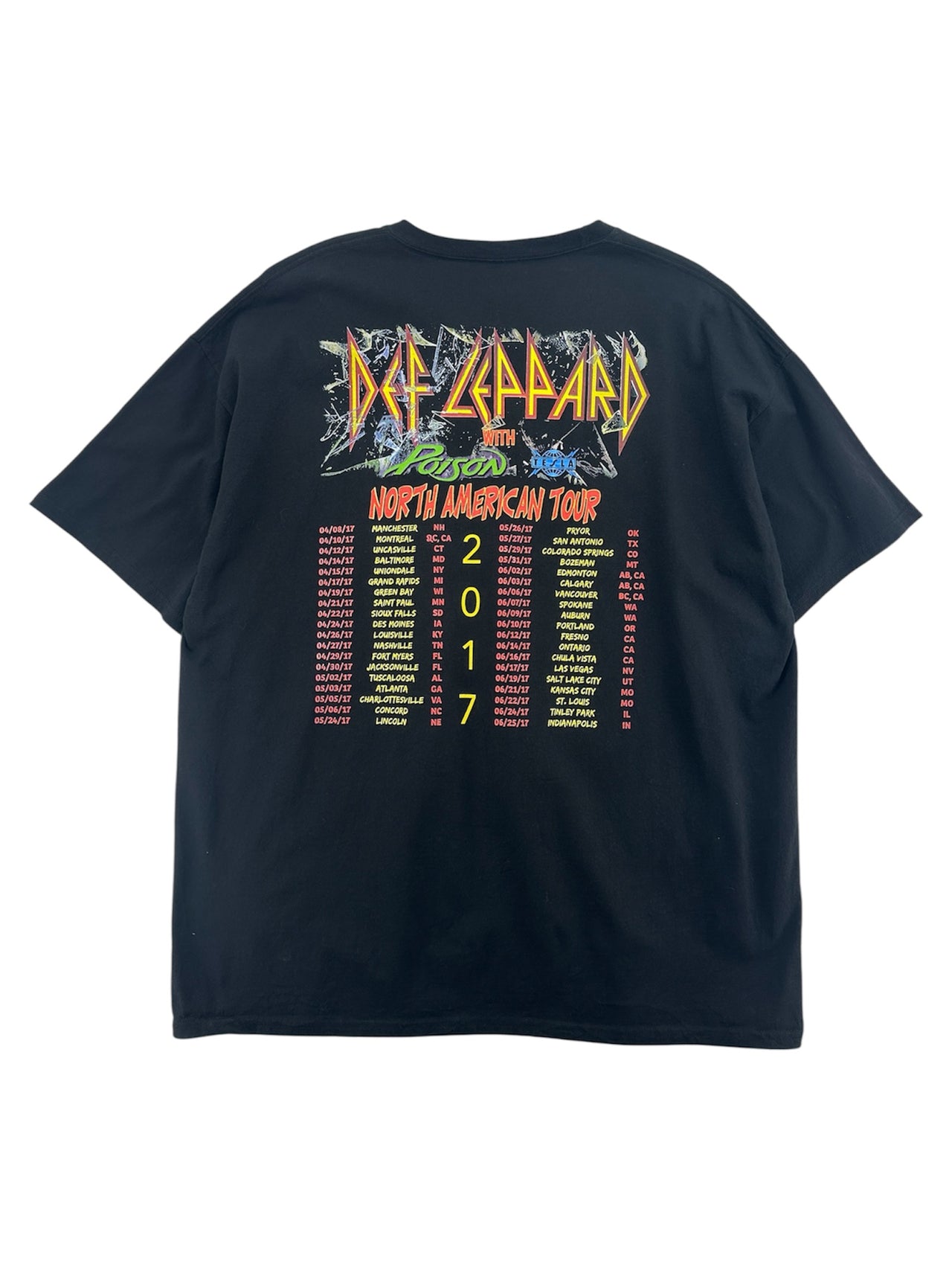 2017 Def Leppard, Poison and Tesla Tour T-shirt
