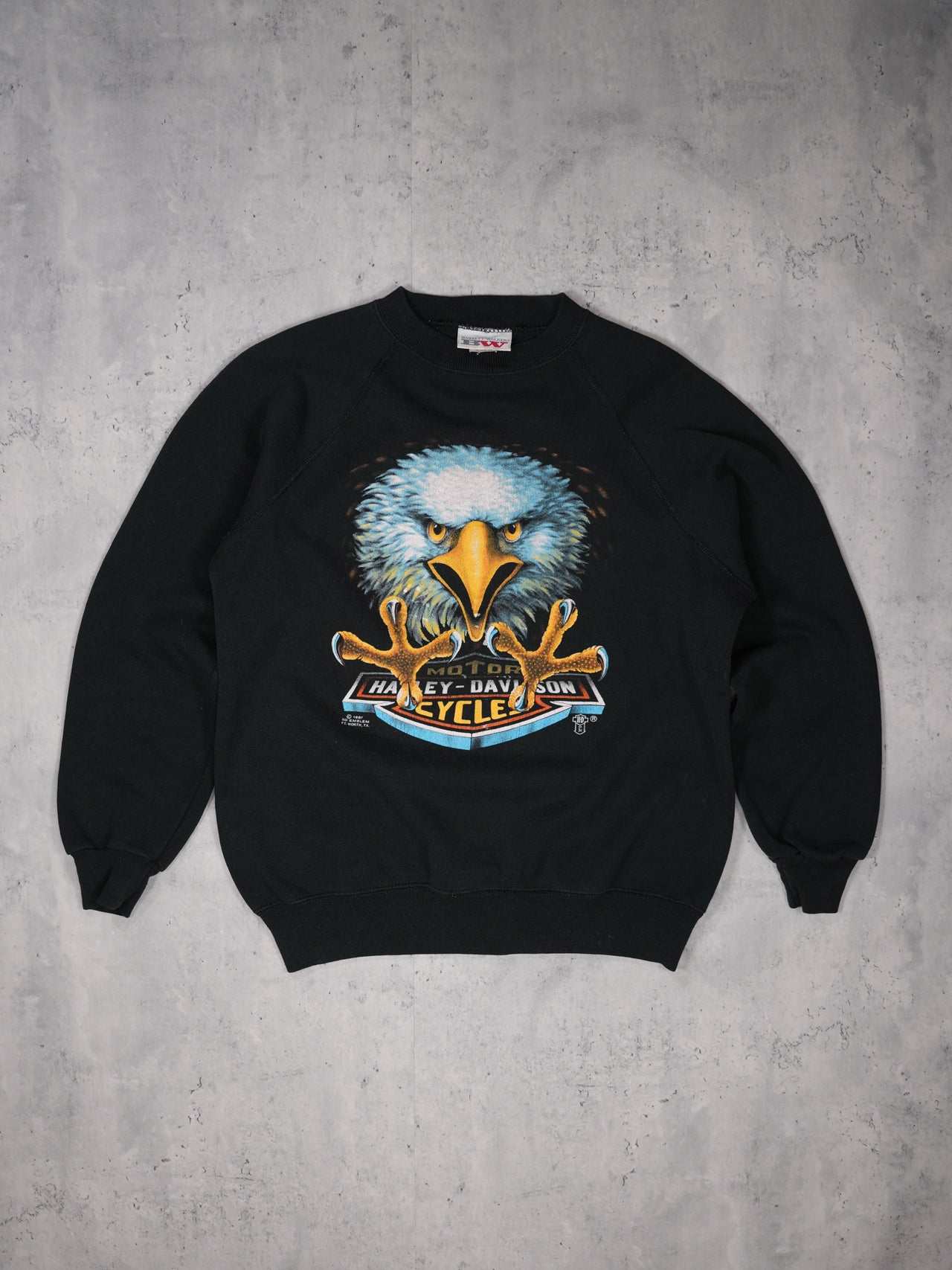 1987 - HARLEY DAVIDSON 3D EMBLEM CREWNECK SWEATSHIRT